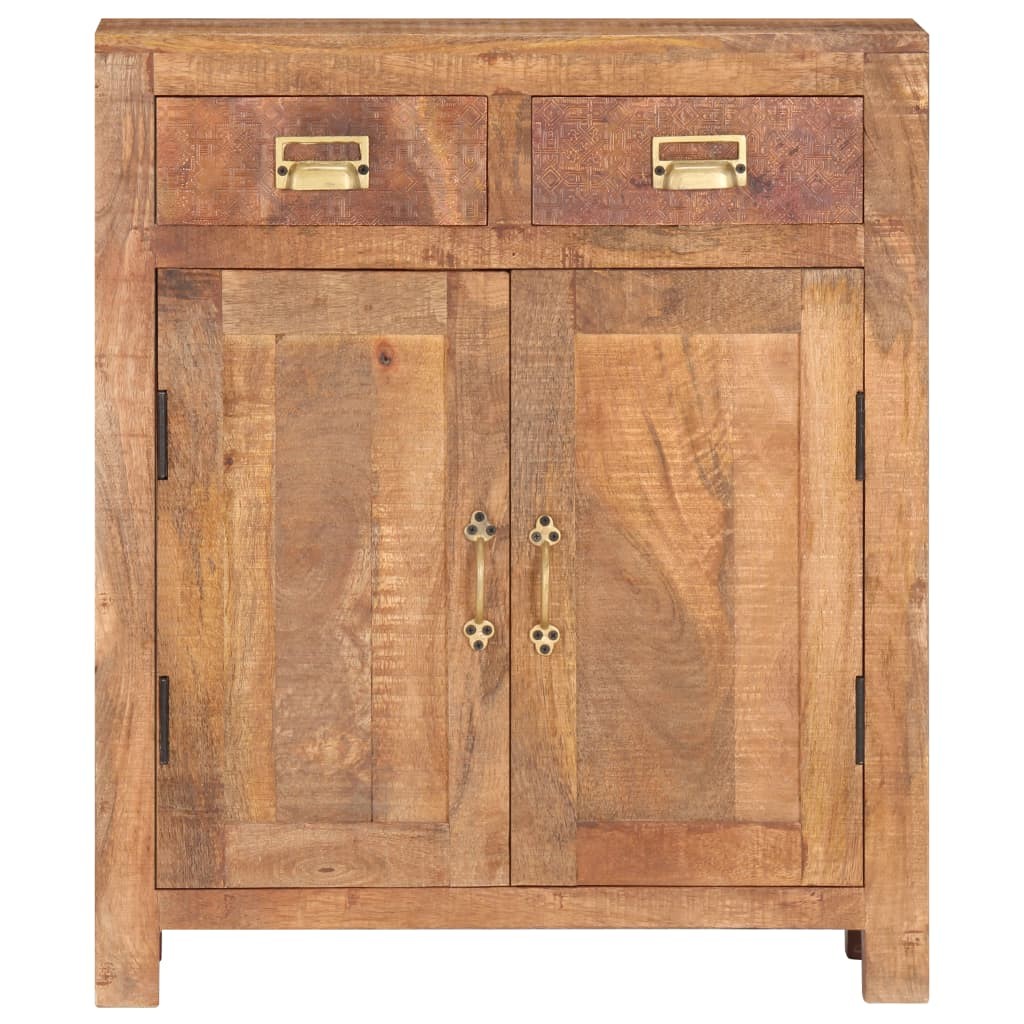 Sideboard 65x30x75 cm Solid Rough Mango Wood